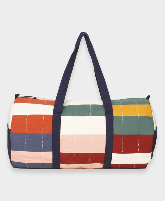 Multi-Check Weekender Duffel Bag