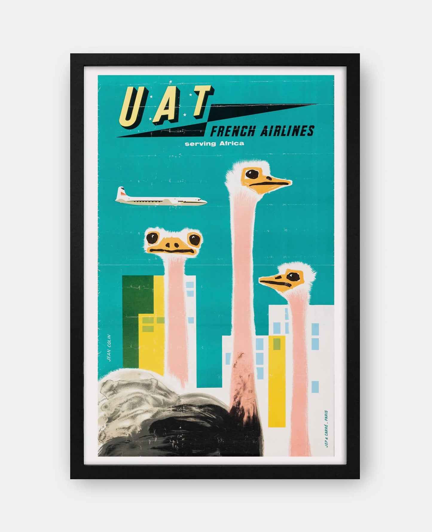UAT – French Airline Vintage Travel Poster Print