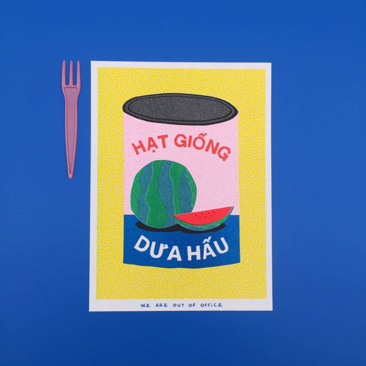 Watermelon Seeds Risograph