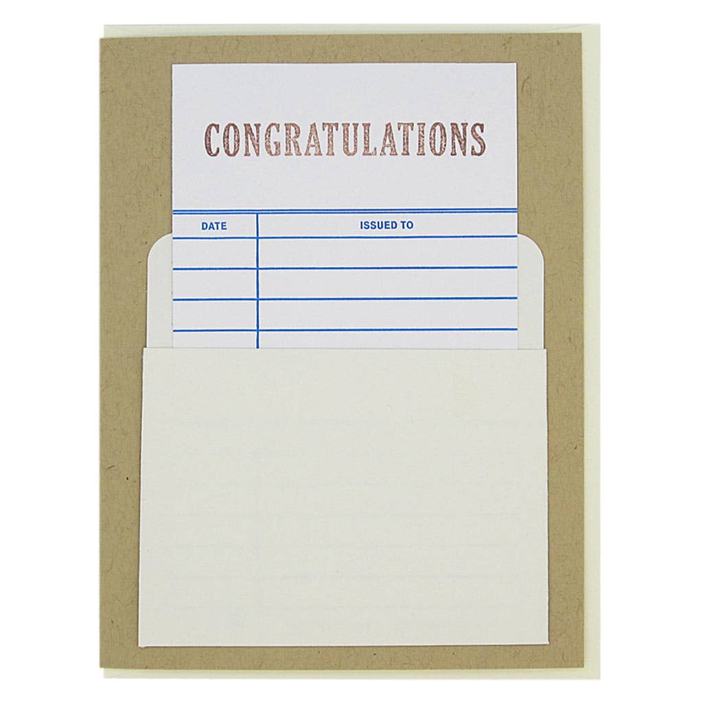Library Congratulations Greeting Card