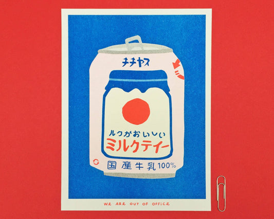 Japanese milky tea Risograph