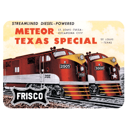 Railroads Across America - Travel Label Sticker Box