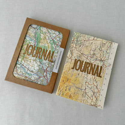 Vintage Map Travel Journal