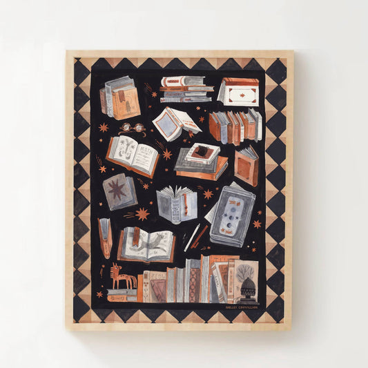 Library in Black - Bookish Print