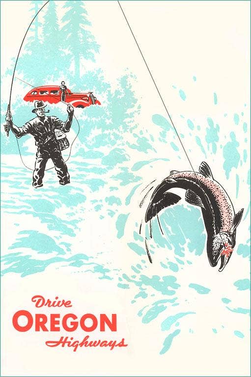 Oregon Fishing Magnet