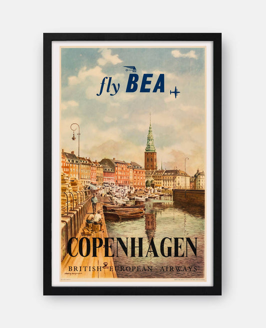 Fly BEA (Copenhagen) 1940s Poster