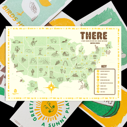 United States Road Trip Interactive Travel Map & Postcards