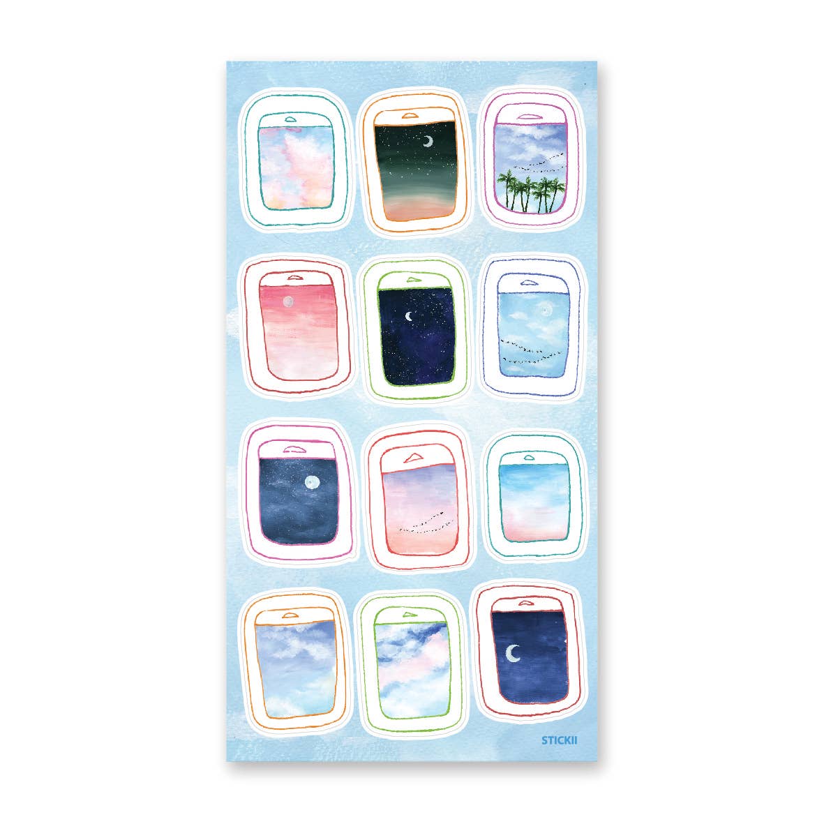 Airplane Windows Sticker Sheet