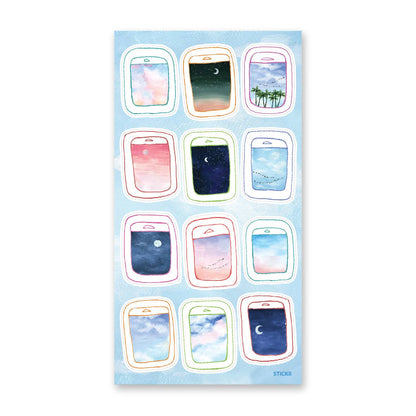 Airplane Windows Sticker Sheet