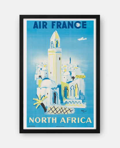 Air France North Africa 1946 Travel Poster