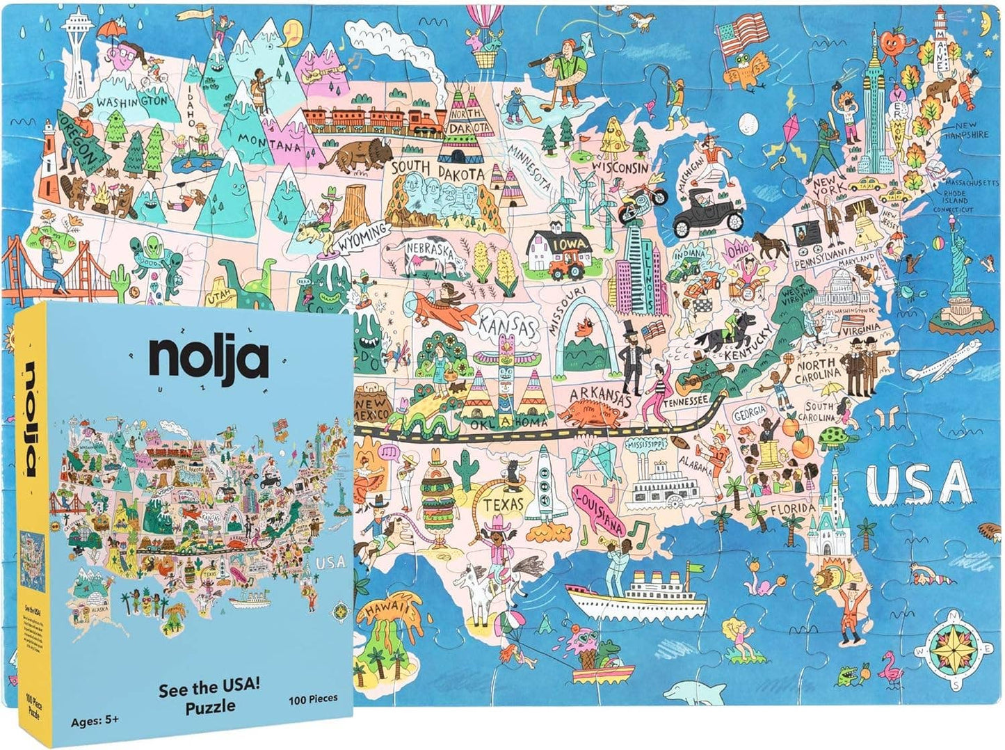 Nolja See the USA 100pc Jigsaw Puzzle