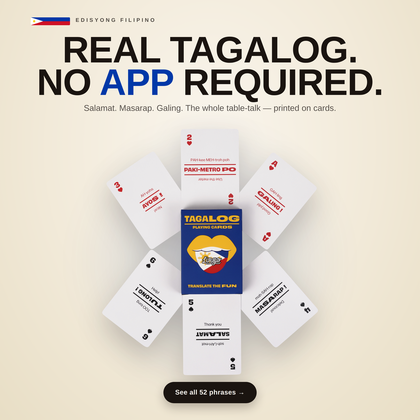 Tagalog Travel Playing Cards