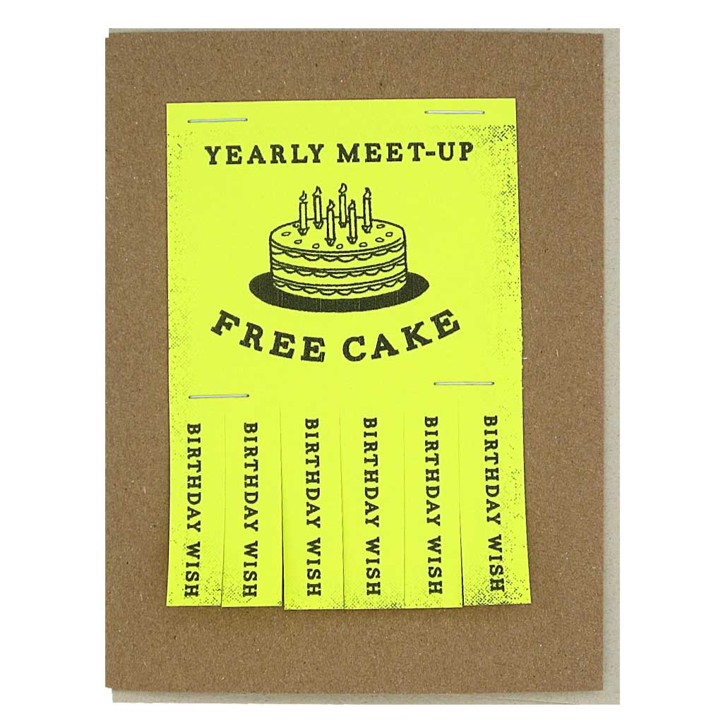 Yearly Meet-up Birthday Greeting Card