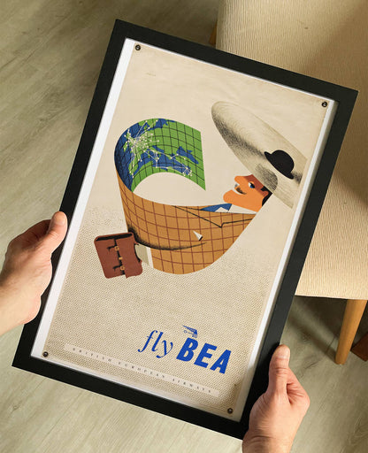 Fly BEA Vintage Travel Poster Print