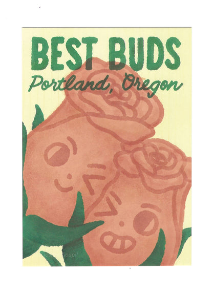 Best Buds Portland Oregon Postcard
