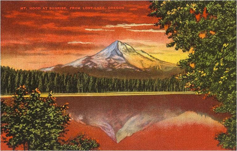 Mt Hood Sunrise Postcard
