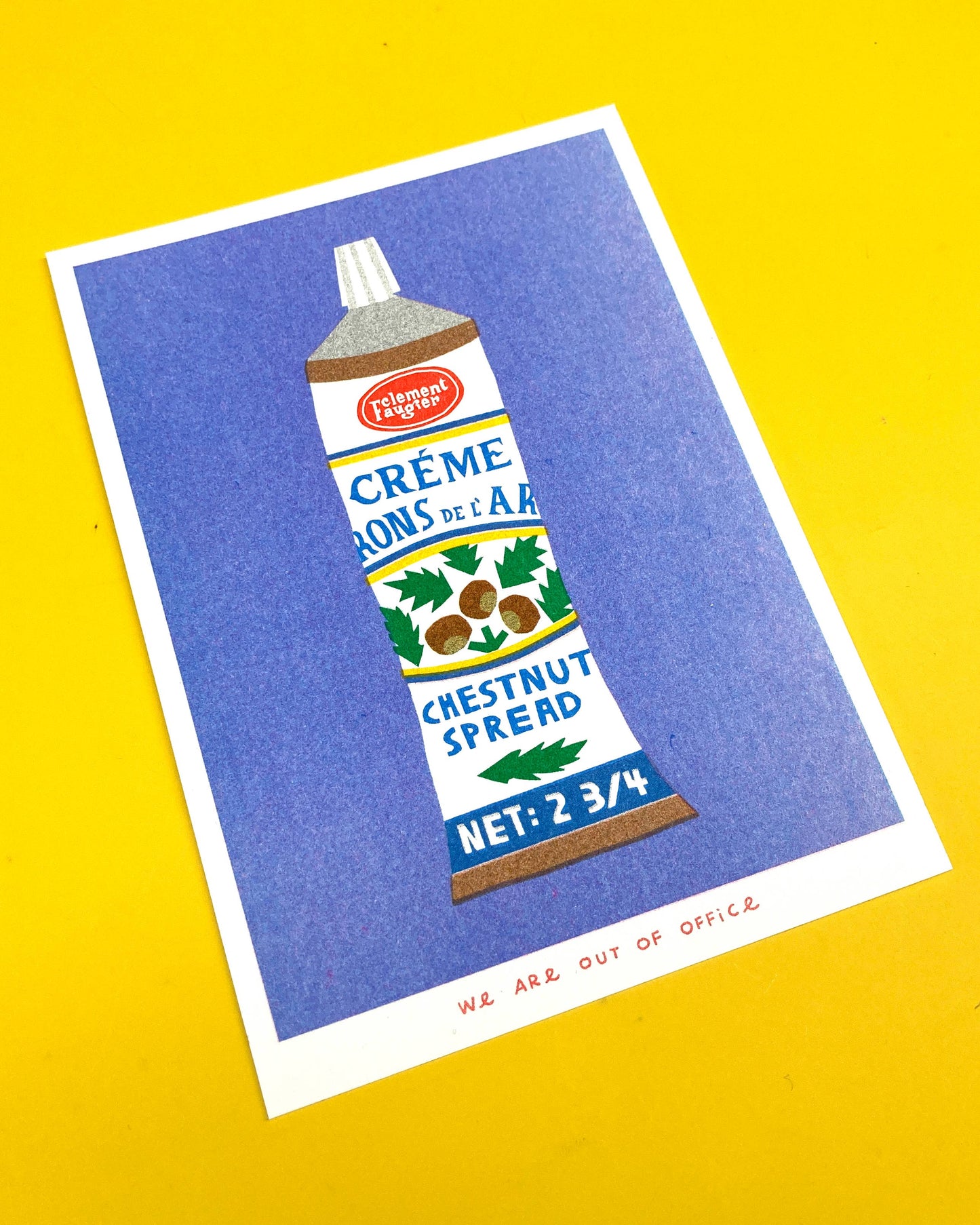 French chestnut spread Risograph