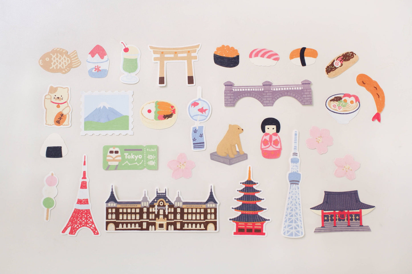 Tokyo Travel Diary Sticker Pack