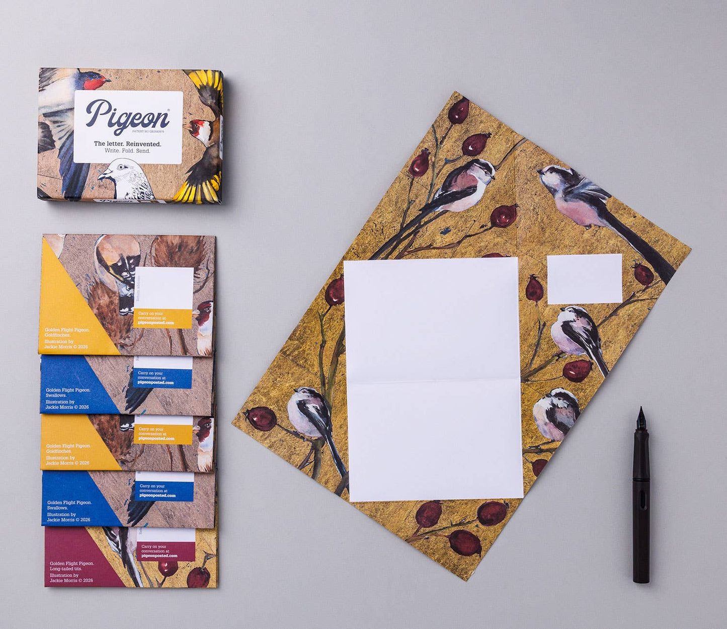 Golden Flight Pigeon Letter Set