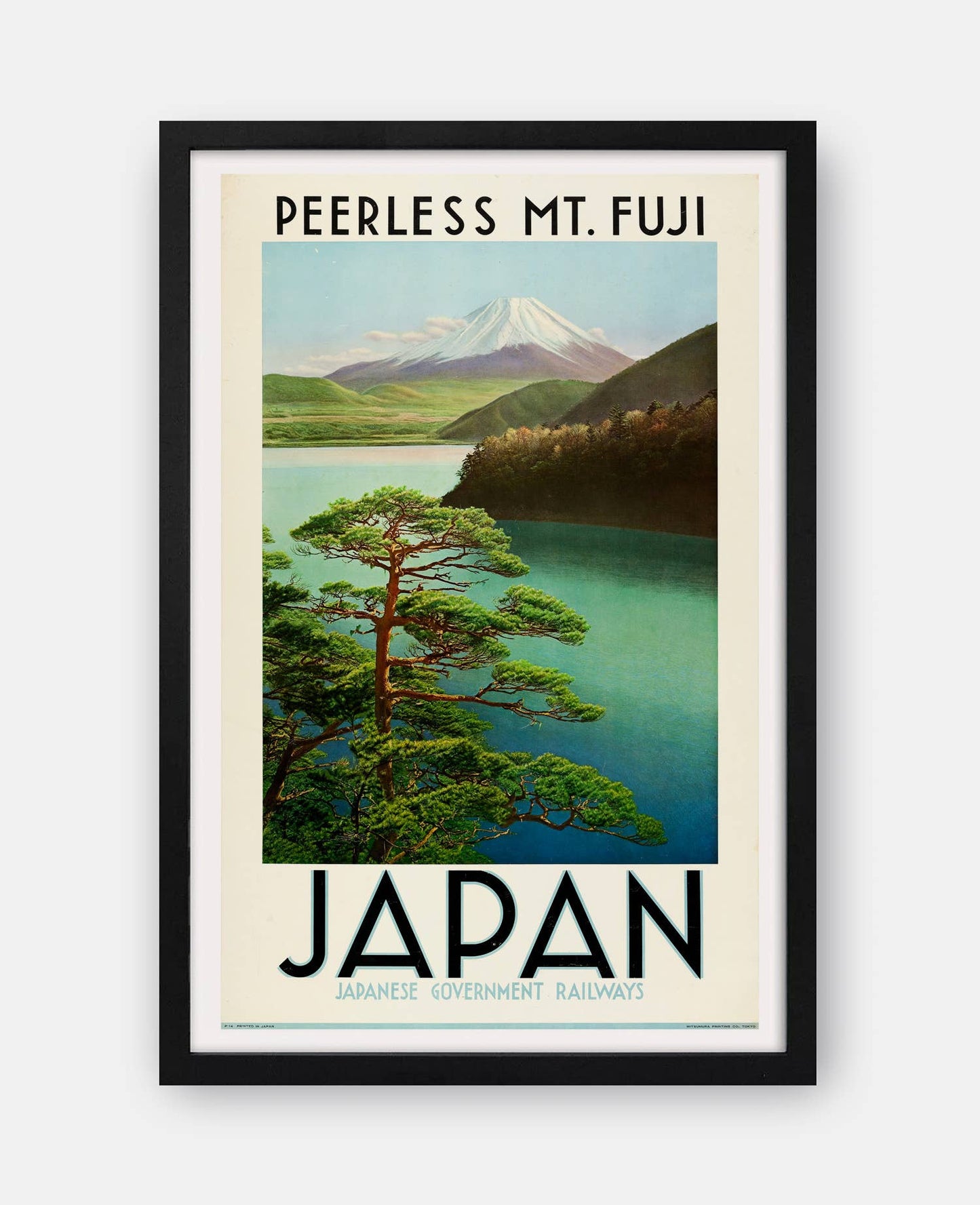Japanese Government Railways Mt Fuji 1930s Poster
