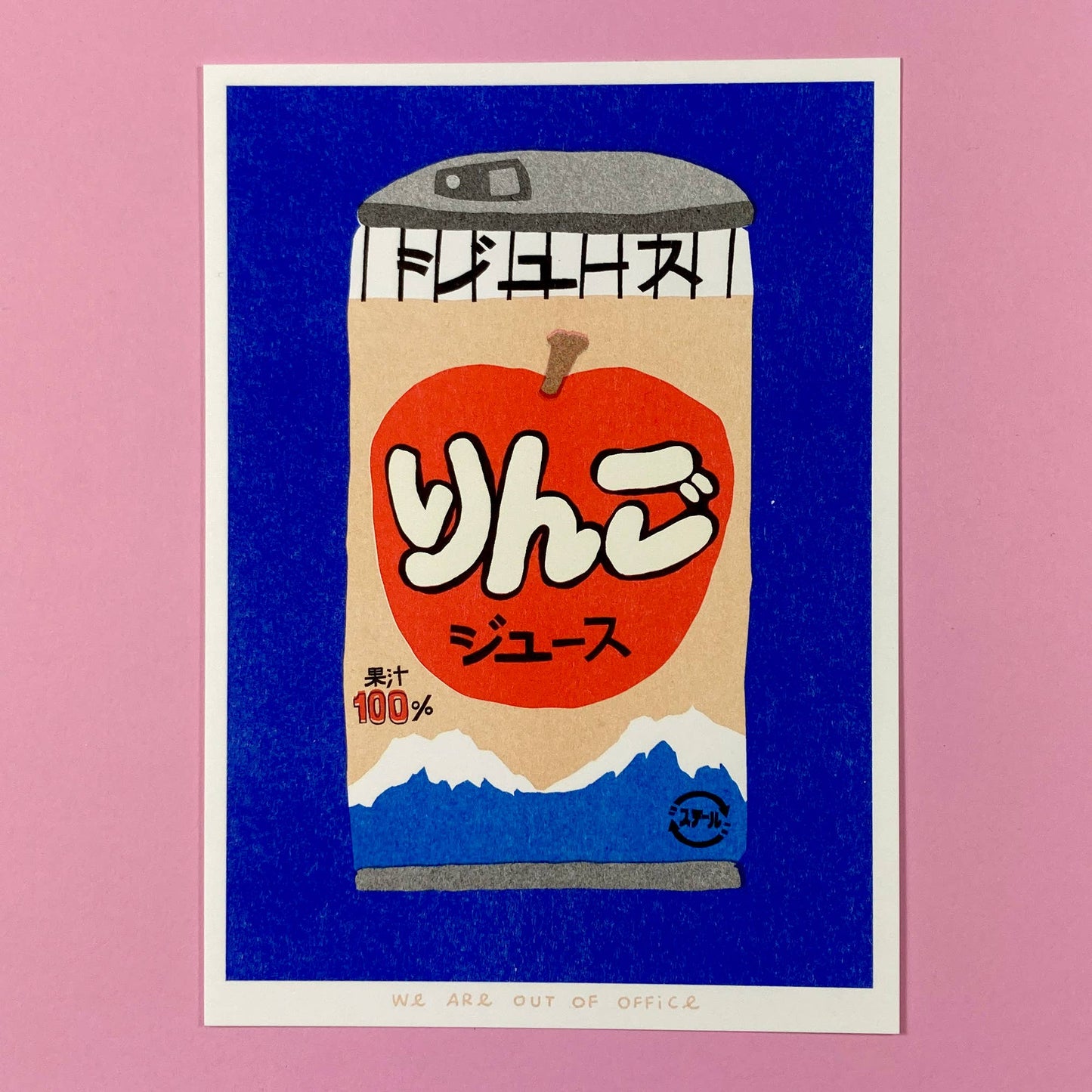 Japanese apple juice risograph