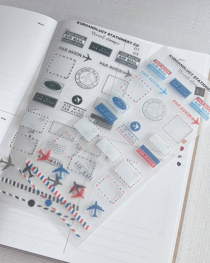 Air Mail Envelope Sticker Sheet