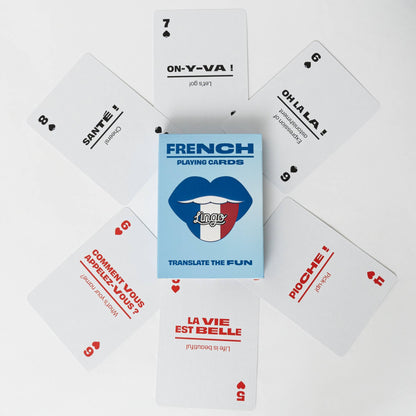 French Travel Playing Cards in Tin Travel Case