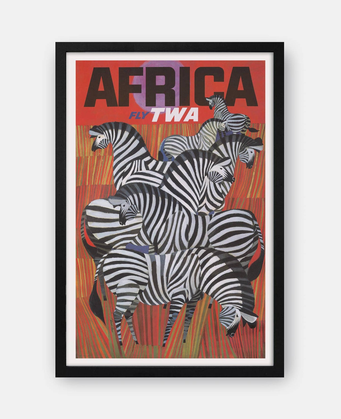 Trans World Airlines Africa 1967 Travel Poster