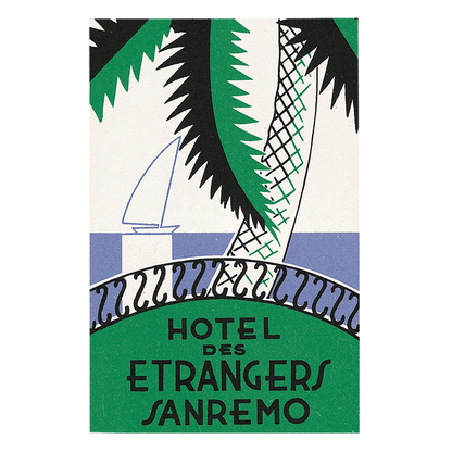 Grand Hotels - Travel Label Sticker Box