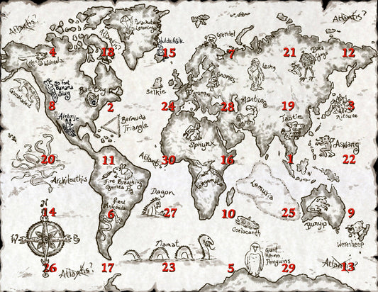 Cryptids and Creatures Countdown Calendar