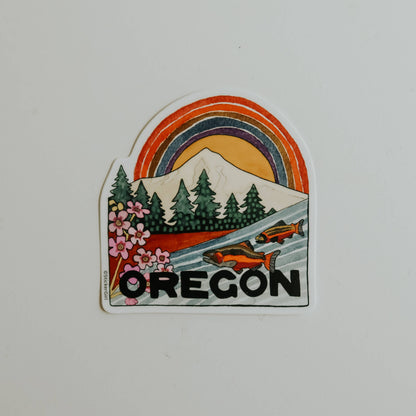 Oregon Rainbow Vinyl Sticker
