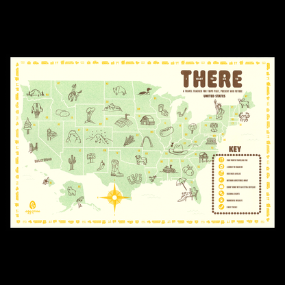 United States Road Trip Interactive Travel Map & Postcards