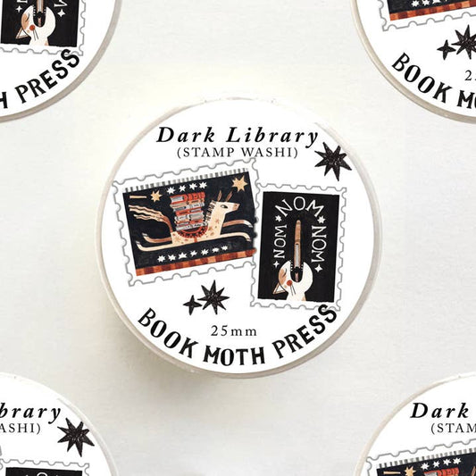 Dark Library Stamp Washi Tape