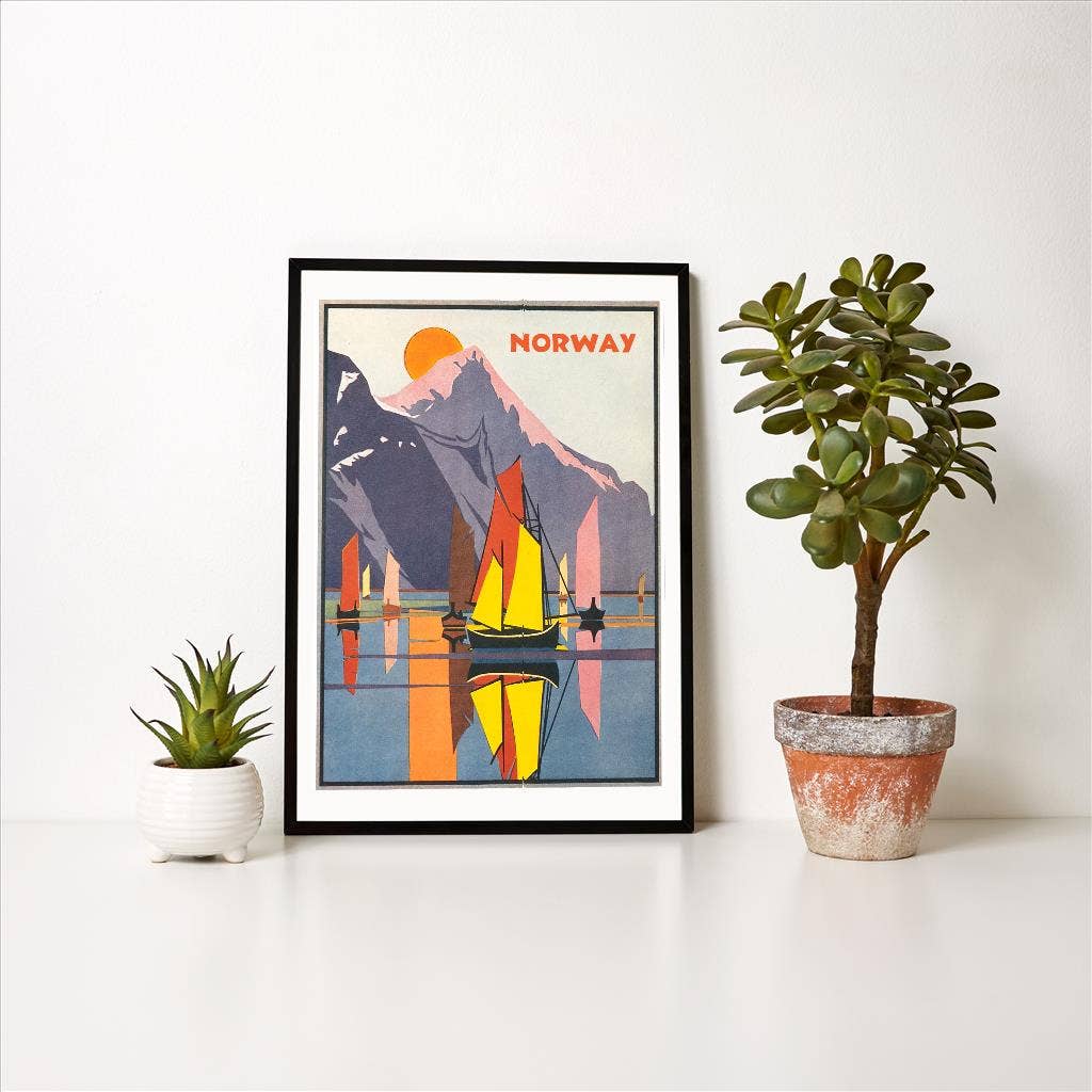 Norway Sailboats Art Print