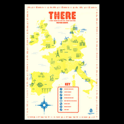 Europe Interactive Travel Map & Postcard Set