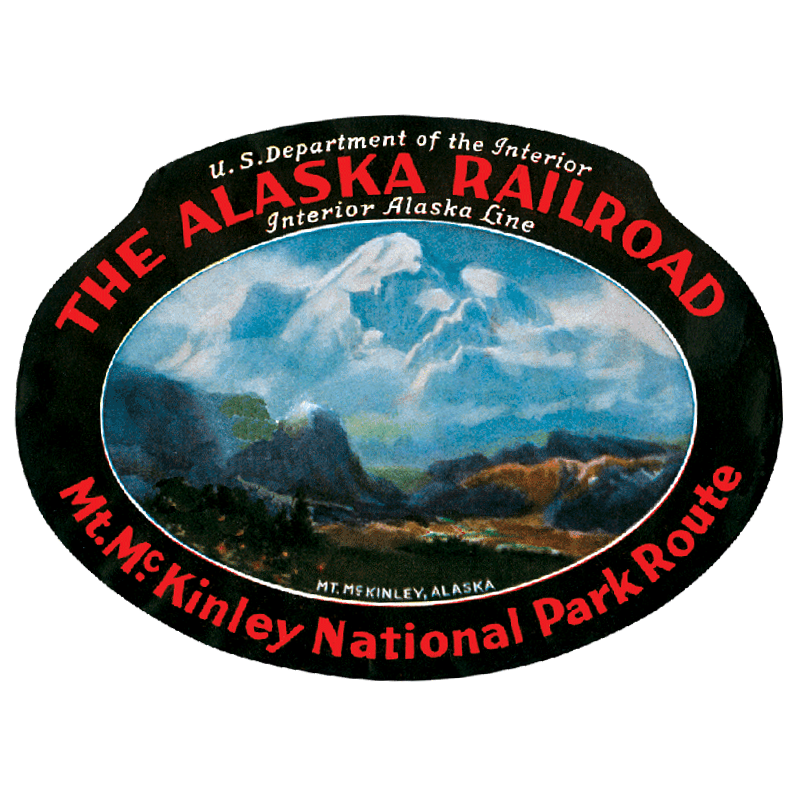 Railroads Across America - Travel Label Sticker Box
