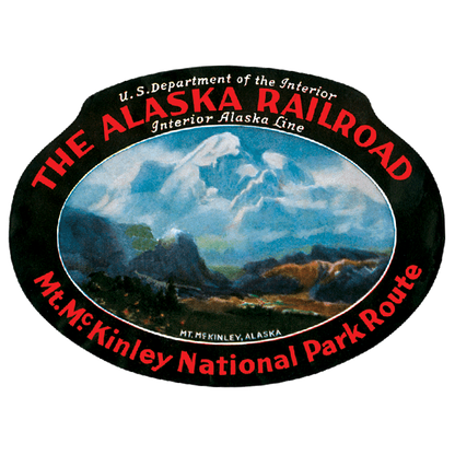 Railroads Across America - Travel Label Sticker Box