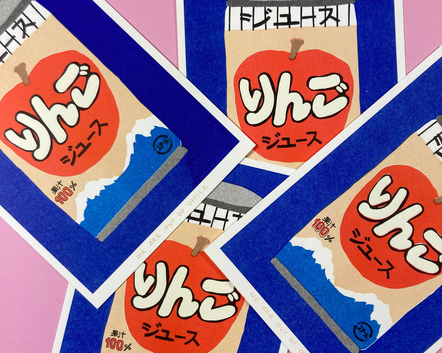 Japanese apple juice risograph