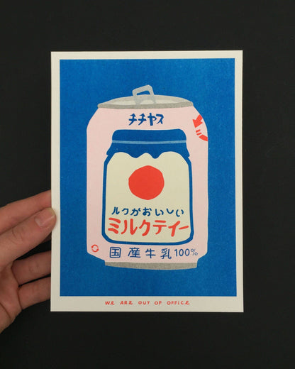 Japanese milky tea Risograph