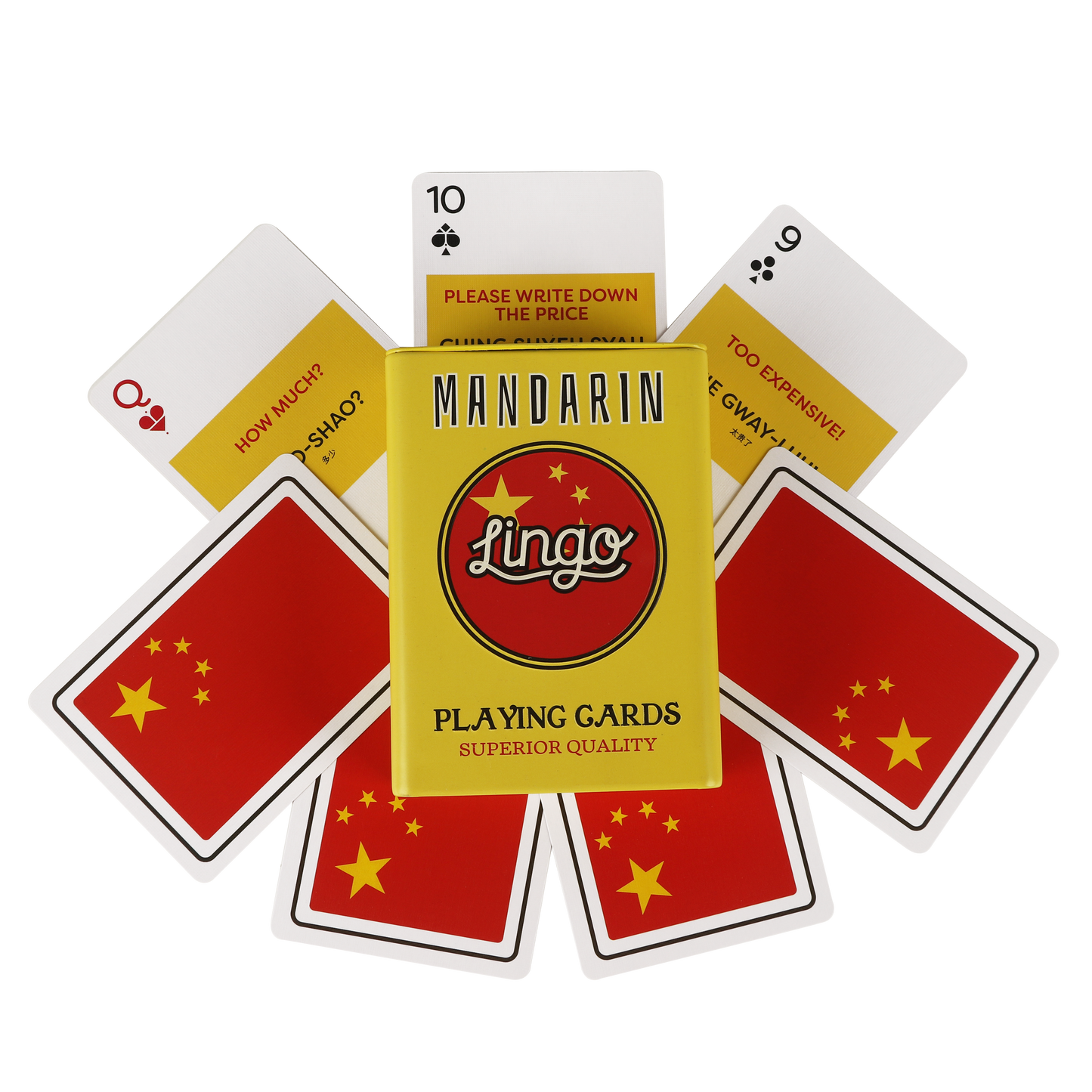 Mandarin Travel Playing Cards in Tin Travel Case