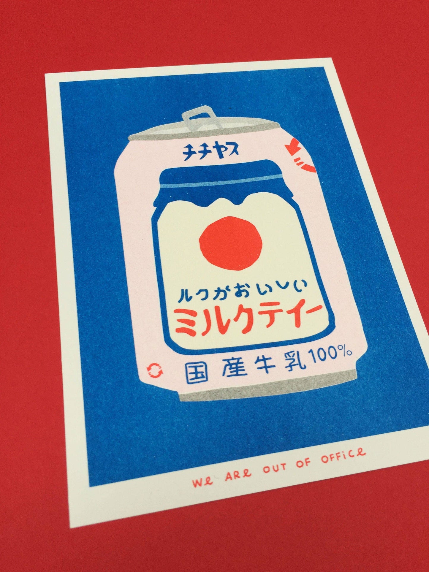 Japanese milky tea Risograph