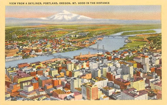 View over Portland, Oregon Postcard