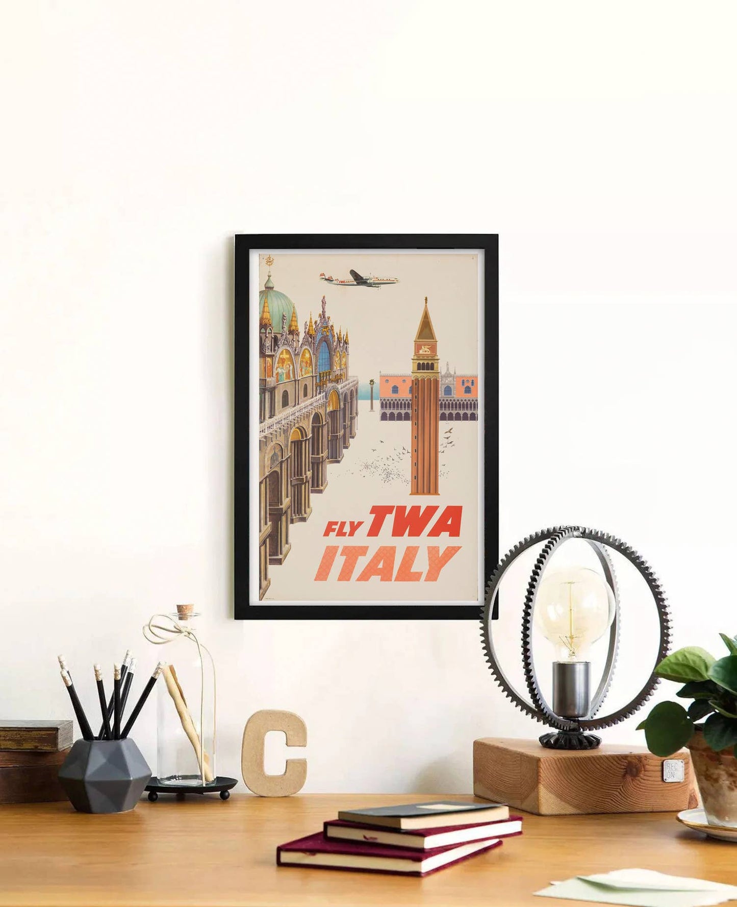 Trans World Airlines 1960s Italy Travel Poster