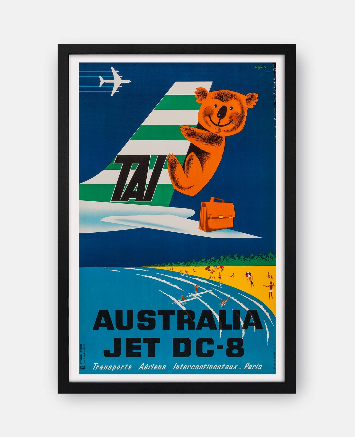 TAI DC-8 - Koala Bear 1938 Austrialia Travel Poster