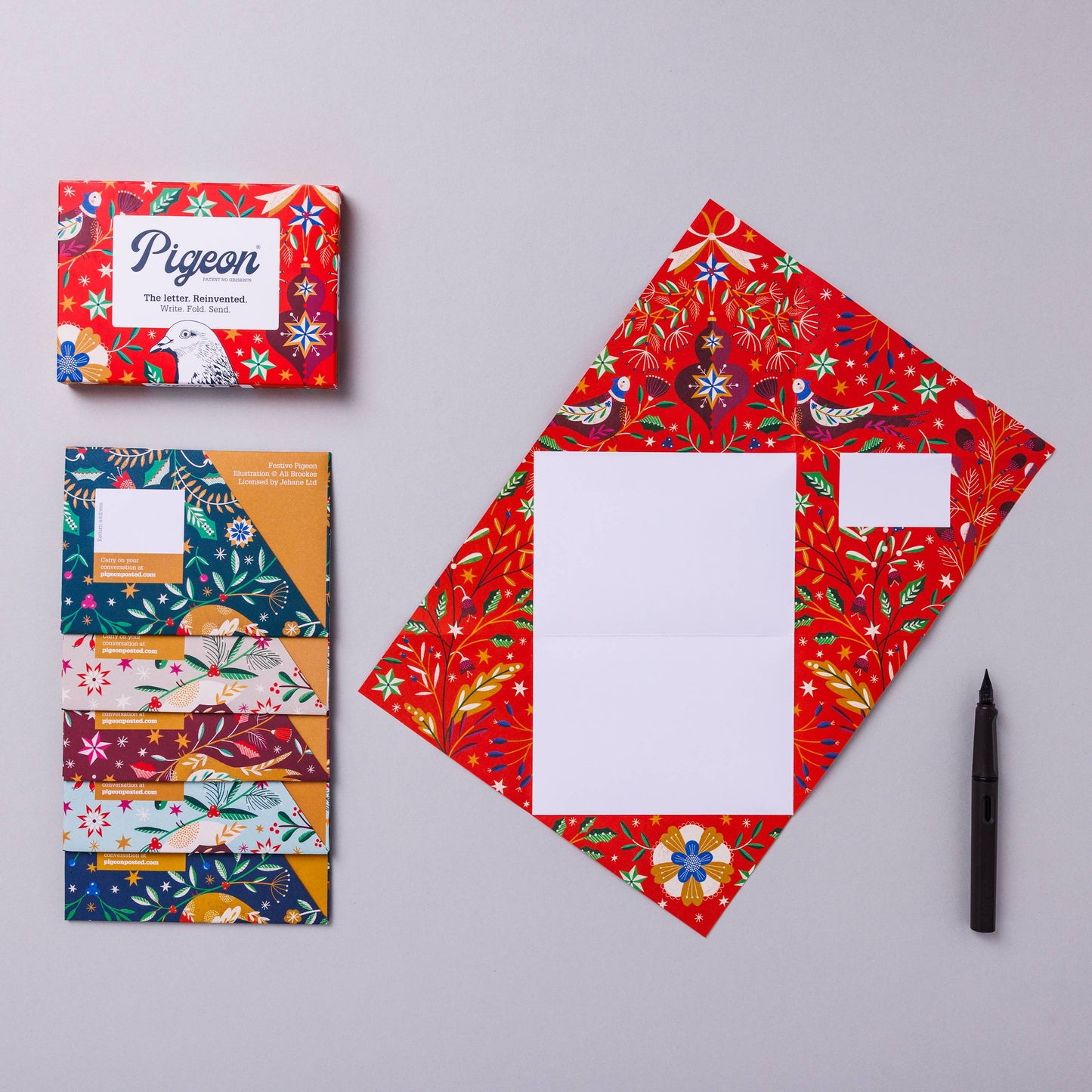 Festive Pigeon letter pack