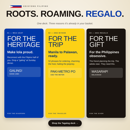 Tagalog Travel Playing Cards