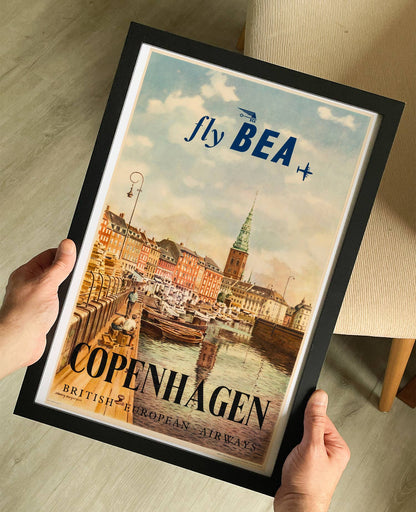 Fly BEA (Copenhagen) 1940s Poster