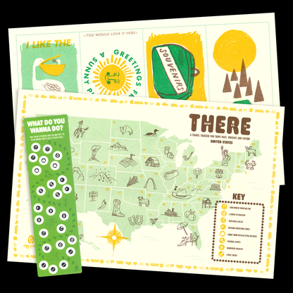 United States Road Trip Interactive Travel Map & Postcards