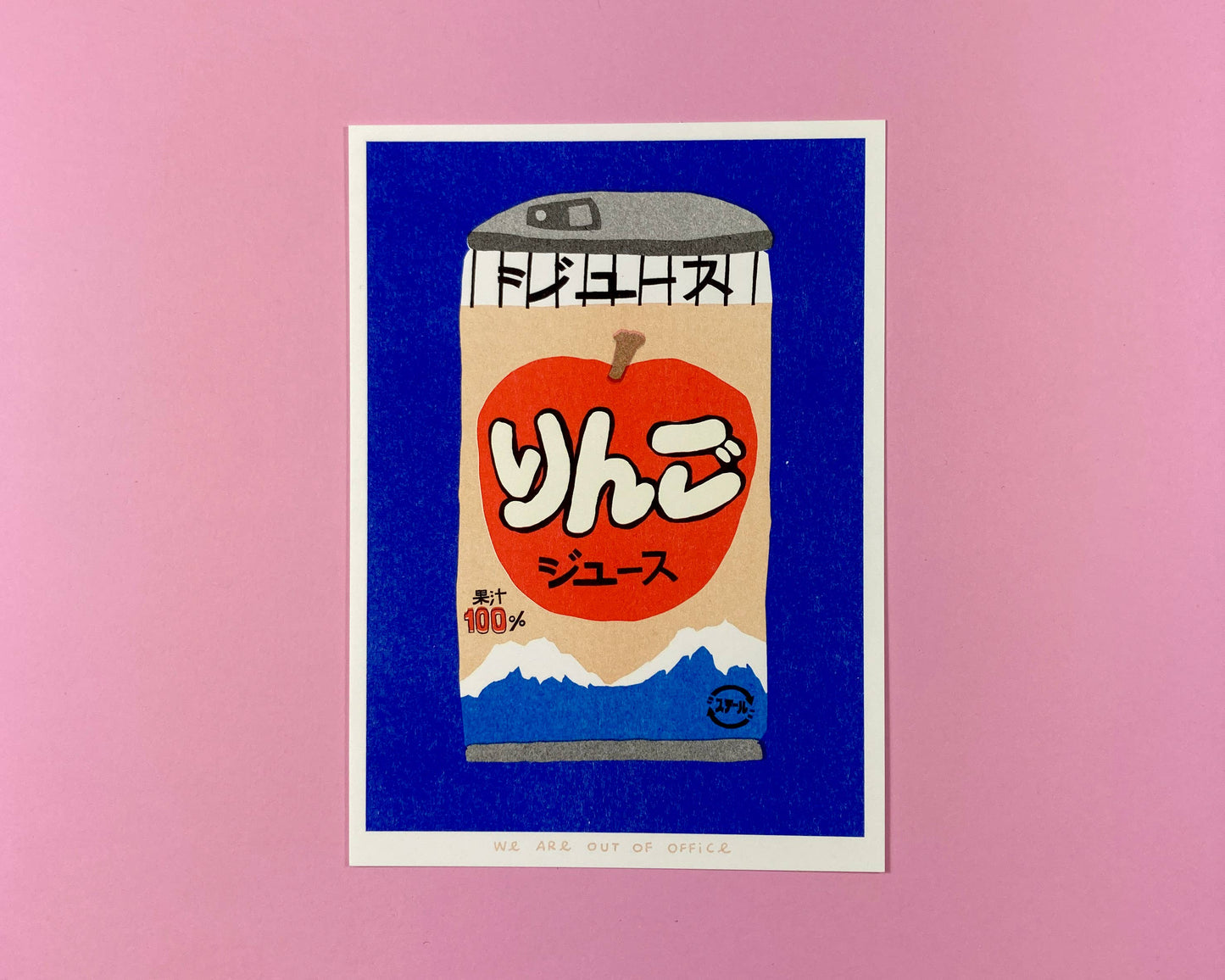 Japanese apple juice risograph