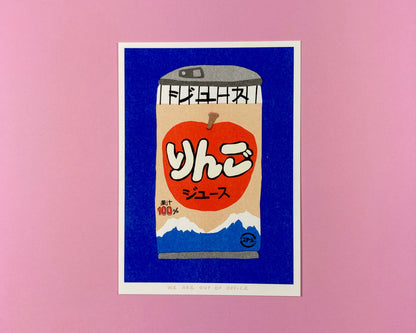 Japanese apple juice risograph